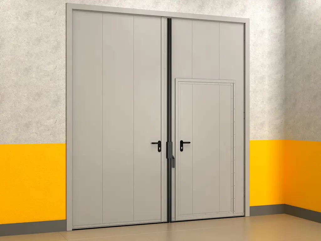 Купить Распашные гаражные ворота DoorHan(Дорхан) из панелей с заполнением PIR серии SG-SS
